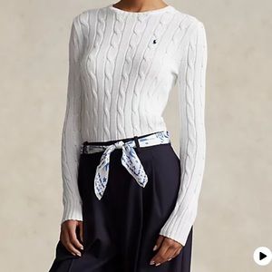 Polo Ralph Lauren Cable-Knit Cotton Crewneck Sweater